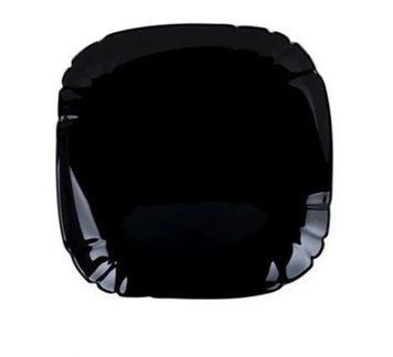 Тарілка обідня Luminarc Lotusia Black квадратна d25,5 Склокераміка