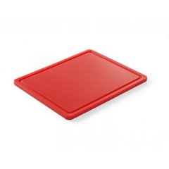 Дошка кухонна червона 1/2 32,5х26,5 см h1,2 см пластик