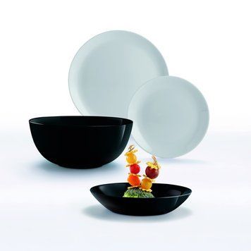 Сервіз столовий Luminarc Diwali Black&Granit 19 предметів Склокераміка