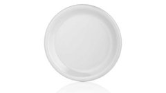 Тарелка белая d21 см h2,1 см меламин