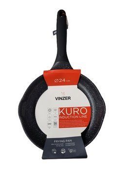 Сковорода Vinzer Kuro Induction Line h5,5 d24 Алюминий с гранитным покрытием