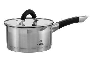 Сотейник Vinzer Progresso с крышкой 1,5л h8 d16 Нержавейка