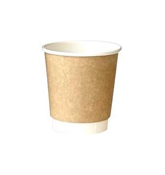 Стакан двослойный EC Kraft крафт-белый 25 штук 185мл h7,8 d7,2