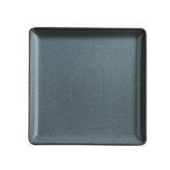 Тарелка квадратная синяя 23х23 см фарфор