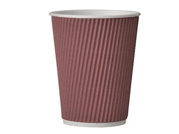 Стакан гофра Iris-Plast Білий коричнево-белый 175мл