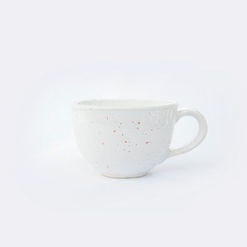 Чашка чайна з блюдцем Manna ceramics Милк глянц 300мл Кераміка