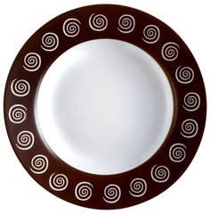 Тарелка глубокая круглая с бортом d22,5 см стеклокерамика