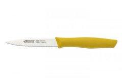 Нож для чистки желтый зубчатый длина 10 см