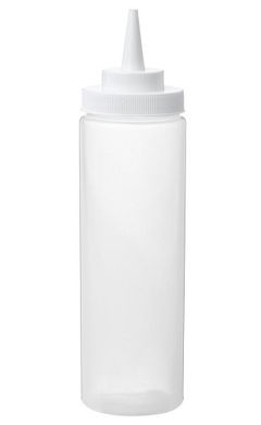 Пляшка для соусів біла 350мл пластик
