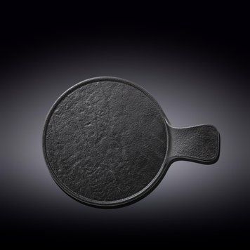 Блюдо круглое с ручкой Wilmax Slatestone Black 30,5 *21,5 Фарфор