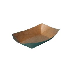 Тарелка лодочка крафт 390мл 20,5х13,5 см h4,5 см бумажное