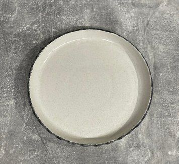 Тарілка Decor Ceramics Чорний Лофт з бортиками h3 d22