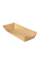 Тарелка лодочка клееная 25х15 см h4,5 см бумажное