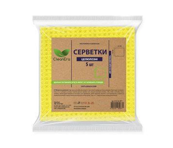 Серветка целюлозна CleanEra для всіх видів прибирання 5 штук 16 *16