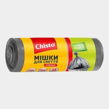Пакети для сміття 15 штук 60л 79х60 см