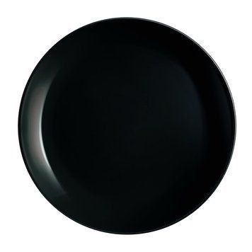 Тарілка десертна Luminarc Diwali Black кругла без борта d19 Склокераміка
