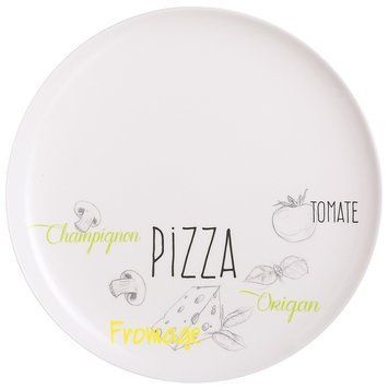 Тарілка для піцци Luminarc Friends Time Bistrot кругла без борта d32 Склокераміка