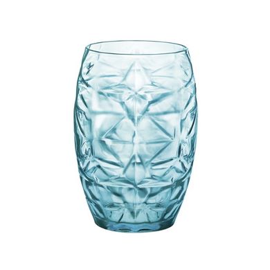 Склянка висока блакитна 500мл скло